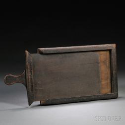 Black-painted Wooden Galley and Slice Wood Type Printing Device